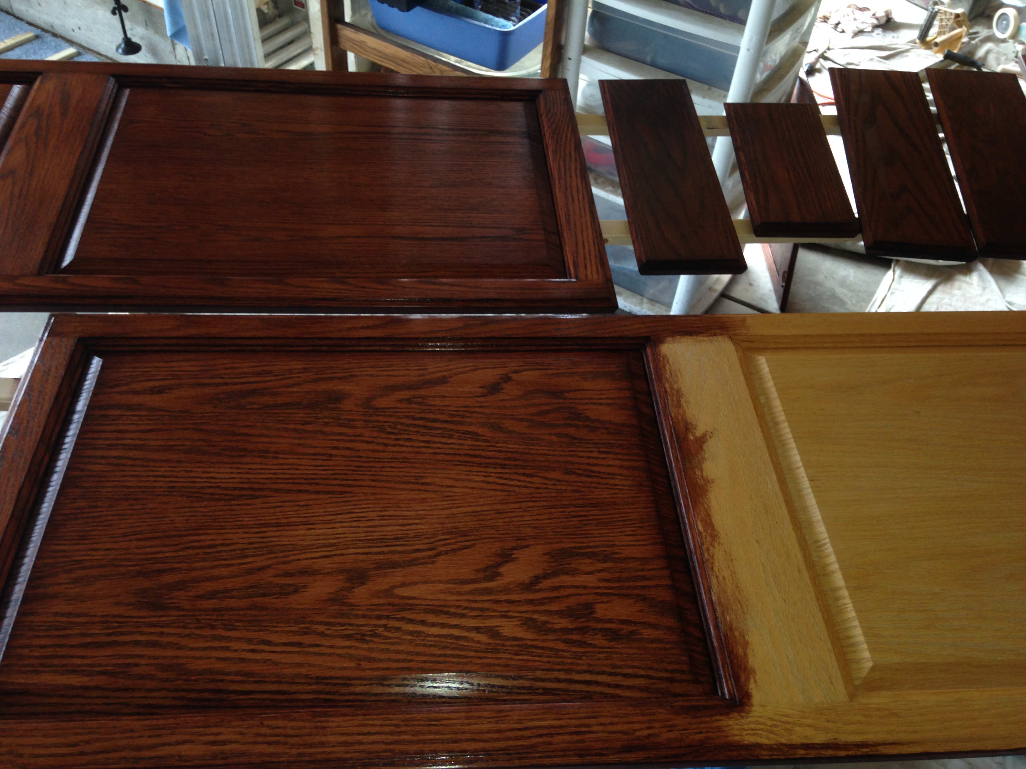 Pop Up Painting - Updating cabinets with gel stain