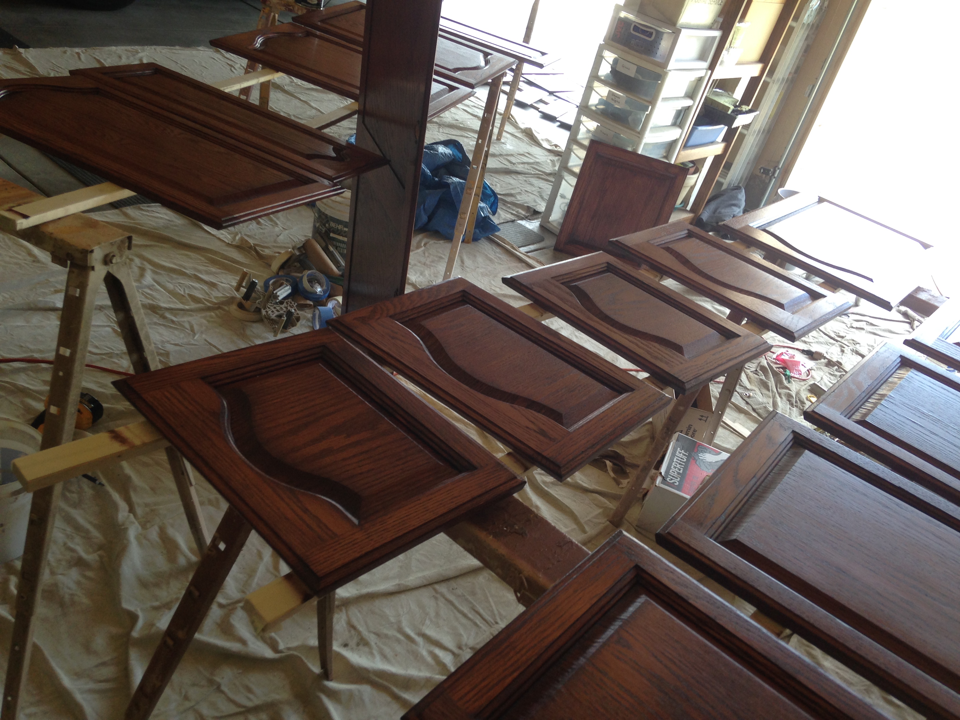 Pop Up Painting - Updating cabinets with gel stain finishing